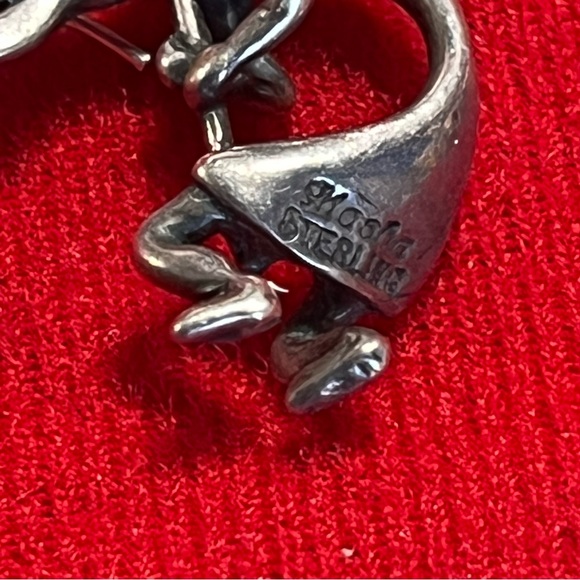 Sterling Silver Kokopelli Masha Earings and Sterling Kokopelli pendant - Picture 3 of 4